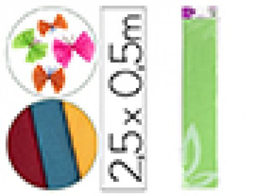 Papel crepe em celofane liderpapel 50 cm x 2,5 m verde-claro classico , Liderpapel , 24276 , 8423473242760